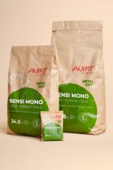 Aliments secs pour chiens avev 100% poisson blanc